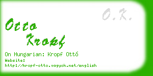 otto kropf business card