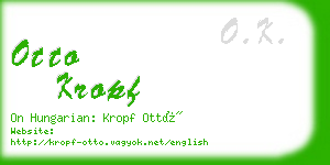 otto kropf business card